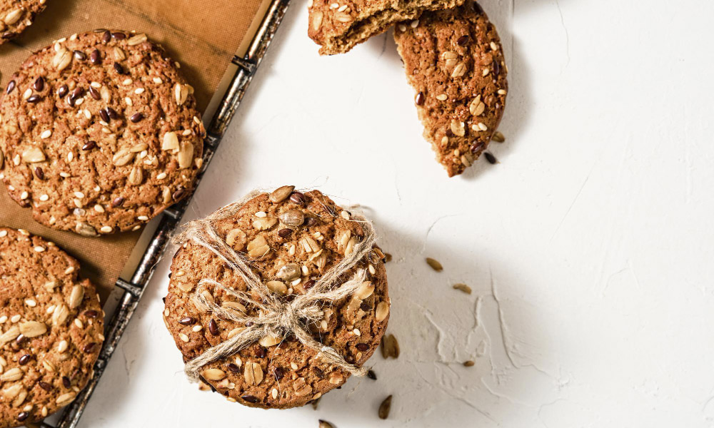 galleta de avena y cacao puro