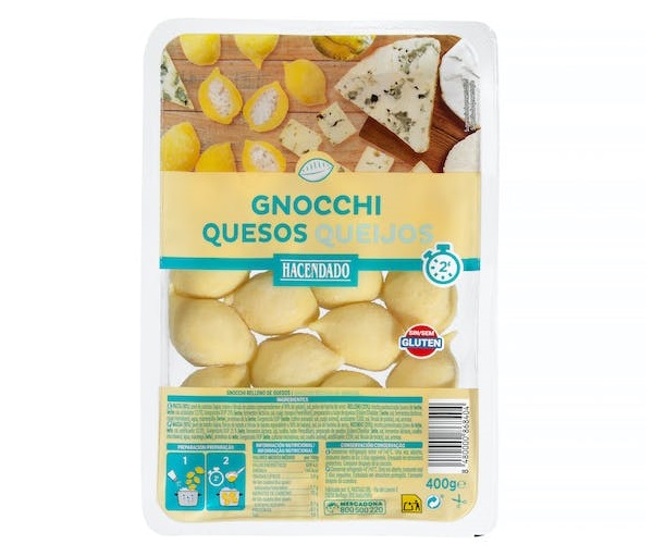 gnocchi de quesos y patata (sin gluten) de Mercadona