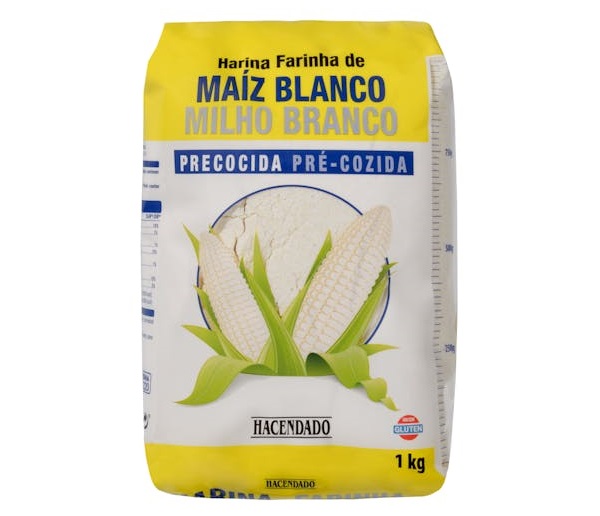 Harina de maíz blanco precocida Hacendado